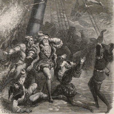Le pont du bateau du roi (Shakespeare, The Tempest, 1860) - Gustave Doré
