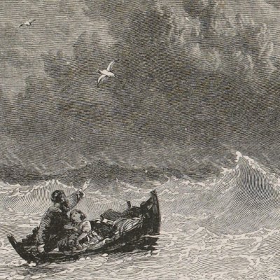 Arrivée de Prospero et de Miranda sur l'île (Shakespeare, The Tempest, 1860)