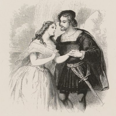 Ferdinand et Miranda (Shakespeare, The Tempest, 1860) - Gustave Janet ?