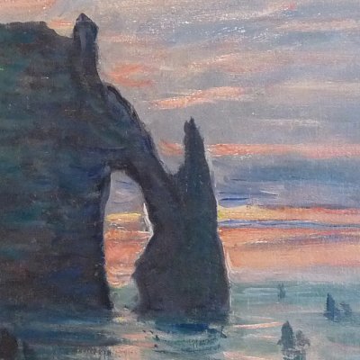 Soleil couchant à Étretat (version de Nancy) - Claude Monet