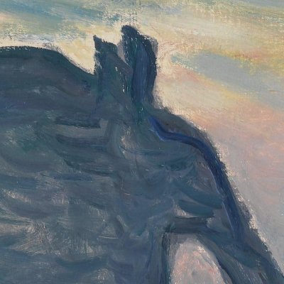 Soleil couchant à Étretat (version de Raleigh) - Claude Monet