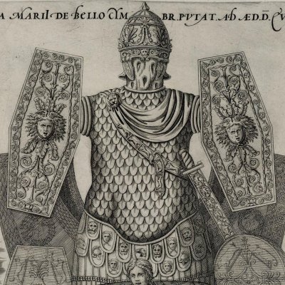 Marius' trophy from the Cimberian War (Speculum Romanæ Magnificentiæ, pl. 53) - Duchetti