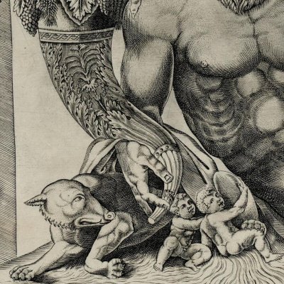 Le Tibre (Speculum Romanae Magnificentiae, pl. 68) - Lafreri