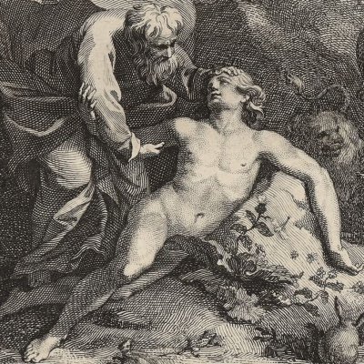 Formation de l'homme (Métamorphoses Banier 1732, l.1) - Wandelaar d'après Maes