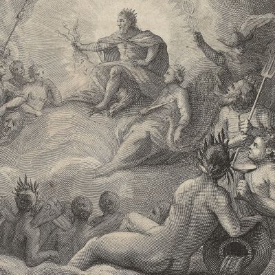 Assemblée des dieux (Métamorphoses Banier 1732, l.1) - Philipp van Gust