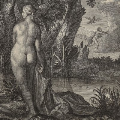 Iô poursuivie par Jupiter (Métamorphoses Banier 1732, l.1) - Philipp van Gunst