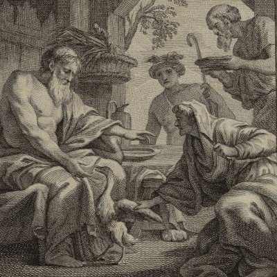 Hospitalité de Philémon et Baucis (Métamorphoses Banier 1769, l.8) - Étienne Gois