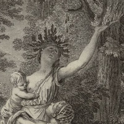 Dryope métamorphosée en arbre (Métamorphoses Banier 1769, l.9) - Moreau