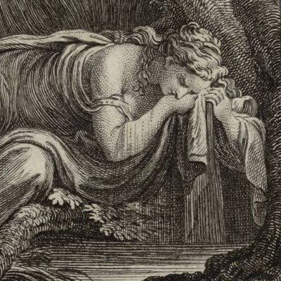 Byblis métamorphosée en fontaine (Métamorphoses Banier 1769, l.9) - Eisen