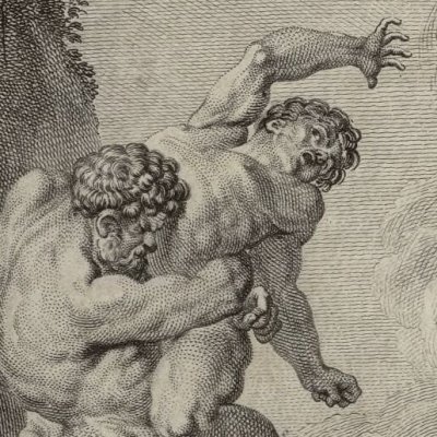 Hercule et Antée (Métamorphoses Banier 1769, suppl. l.9) - Eisen