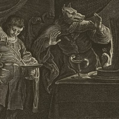 Lycaon changé en loup (Métamorphoses Du Ryer 1702, l.1)