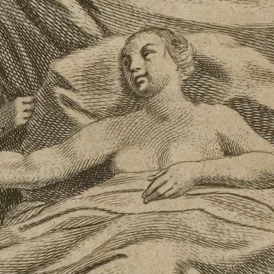 Isis au chevet d'Iphis change son sexe (Métamorphoses Du Ryer 1702, l.9)