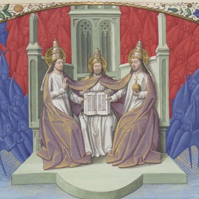 Adoration de la Trinité (Cité de Dieu l.10, Fr18 fol.234v)