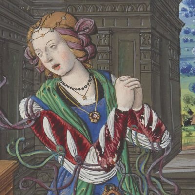 Médée médite de tuer ses enfants (Epîtres d’Ovide, trad. Saint-Gelais, Fr 873, F74v)