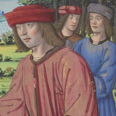 Léandre remet une lettre pour Héro (Epîtres d’Ovide, trad. Saint-Gelais, Fr 873, F116v)