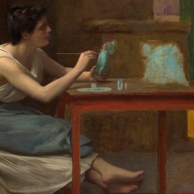Sculpturae vitam insufflat pictura ou L'atelier de Tanagra (esquisse) - Gérôme