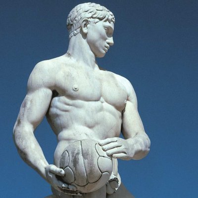 Atleta con pallone / Le footballeur de Catanzaro (Stade des marbres) - Bernardo Morescalchi