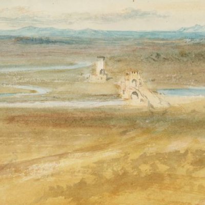 La campagne romaine avec le Ponte Salario et la confluence de l'Aniene et du Tibre - Turner