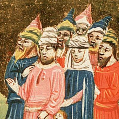 Les Béthuliens assiégés se plaignent à Ozias de la pénurie d'eau (Bible d'Utrecht, KB 78D38 II, F5v)