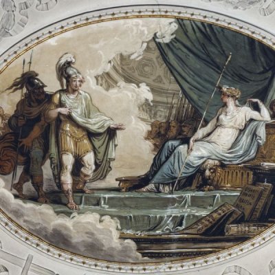 Énée et Achate apparaissent devant Didon (Palais Marescalchi, Salon d'Énée) - Felice Giani