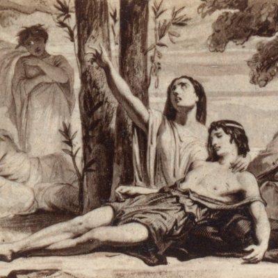 La mort de Daphnis (Bucoliques 5, éd. Dübner, Didot, 1858)