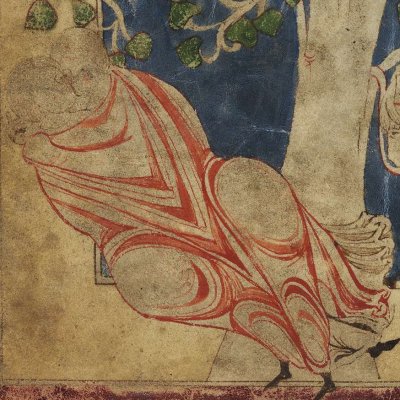 Énée et Didon à la chasse. Scène d'amour (Heinrich von Veldeke, Stabi mgf 282, F11v)