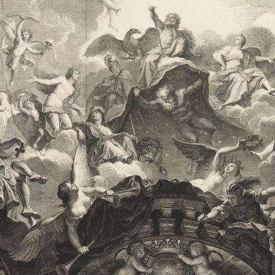 Plafond de la Grande Galerie du Palais-Royal - Tardieu d'après Antoine Coypel
