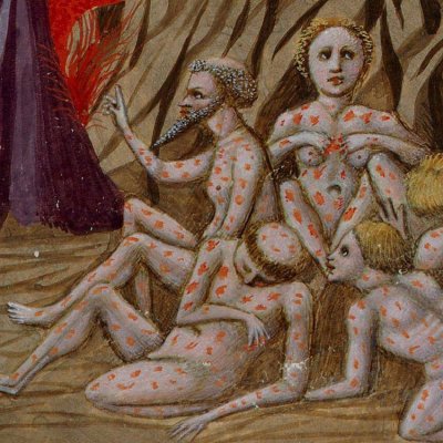 8e cercle, 10e bolge. Les falsificateurs de métaux (Divine Comédie, Yates Thompson 36) - Priamo della Quercia