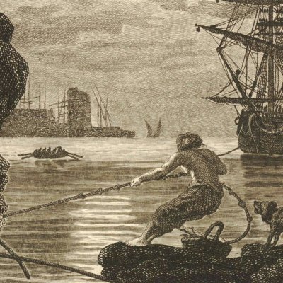 La Nuit, un clair de lune (série de Choisy) - Cathelin d'après Vernet