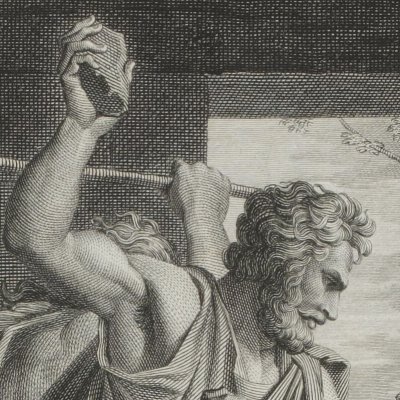 Un berger tue un serpent (Virgile, Géorgiques 3, Didot, 1798) - Gérard