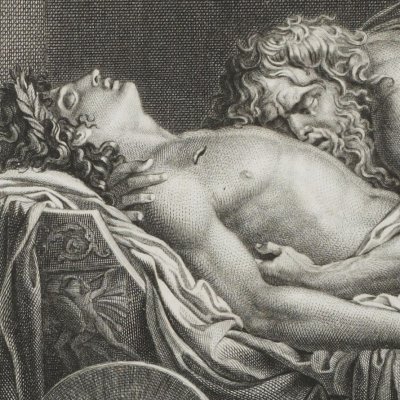 Évandre pleure la mort de son fils Pallas (Virgile, Énéide 11, Didot, 1798) - Girodet