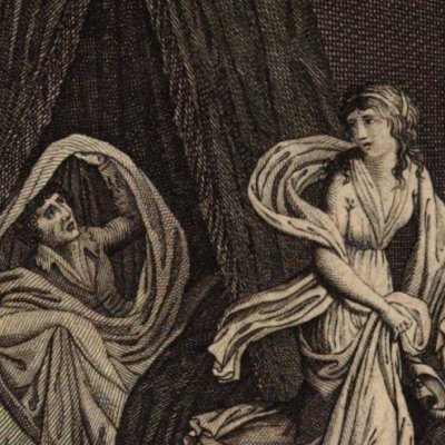 Émilie et Dorothée effrayées par un pirate (Mystères d'Udolphe, Maradan, 1798)