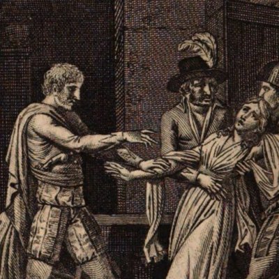 Blanche surprise par des brigands (Mystères d'Udolphe, Maradan, 1798)