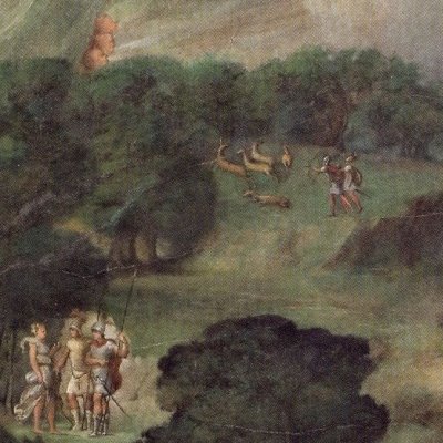 Débarquement d'Énée sur les côtes libyennes (Camerino dell’Eneide) - Nicolò dell’Abate