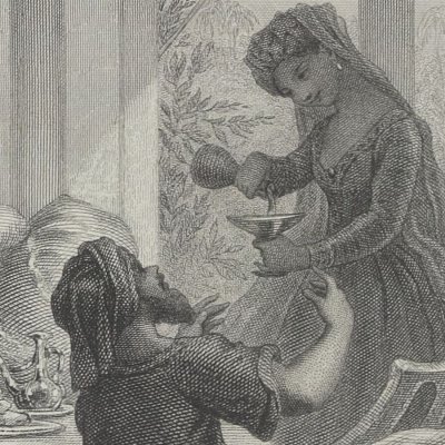 Histoire des trois calenders. Le porteur chez Zobéide (1001 nuits, éd. Janin, 1864)