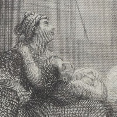 Story of Aboulhassan Ali Ebn Becar. The two lovers in the palace of eternal pleasures (1001 Nights, Janin ed., 1864)