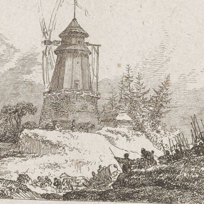 Le moulin (Diverses vues de Livonie) - Leprince