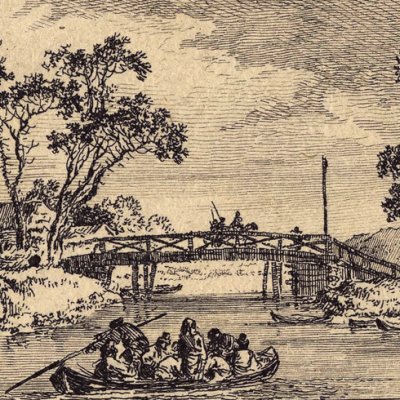 Le pont (Diverses vues de Livonie) - Leprince