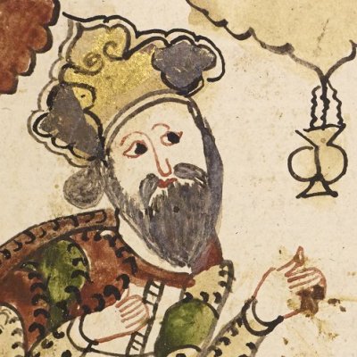 Tâj al-Mulûk et la princesse Dunyâ (Mille et une nuits, ms de Manchester, p374)