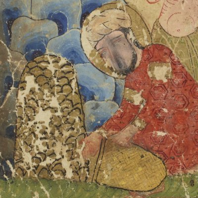 L'homme et son trésor (Kalila et Dimna, Arabe 3467, f2r)