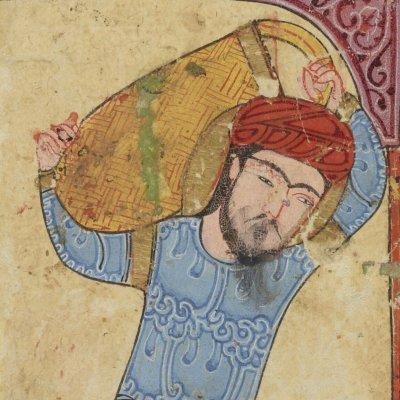 Le vendeur de sésame et son associé (Kalila et Dimna, Arabe 3467, f26v)
