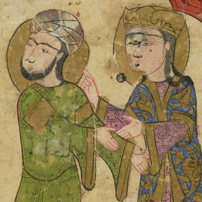 Shedram, Iraht et Iblad. Le retour d'Iblad (Kalila et Dimna, Arabe 3467, f98v)