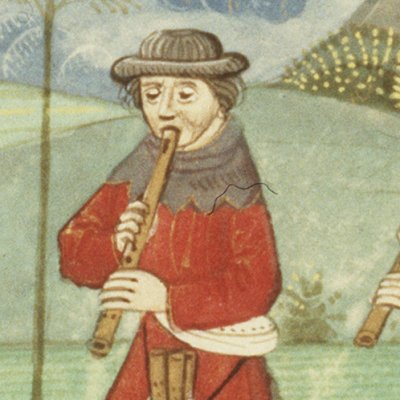 Ménalque et Damète jouant devant Palémon (Virgile, Bucoliques 3, La Haye KB 76E21, 1f20r)