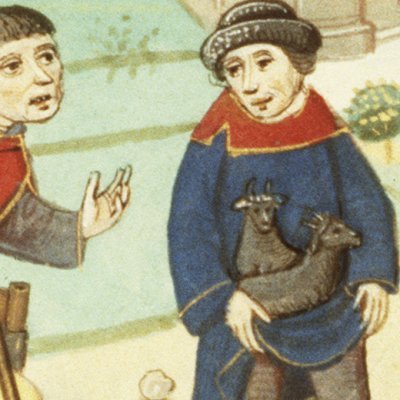 Moeris et Lycidas (Virgile, Bucoliques 9, La Haye KB 76E21, 1f35r)