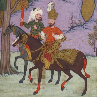 Alexandre et Khidr au Pays des Ténèbres (Matâli' al-sa'âdet, Bnf sup.turc242, f75v76)