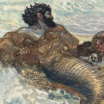 Abdallah de la terre pêche Abdallah de la mer (Les Mille et Une Nuits, éd. Mardrus, t. 7) - Léon Carré