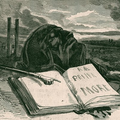 « Cette noble et intelligente tête était tombée » (Victor-Hugo, Claude Gueux, Hetzl, 1866) - Gavarni