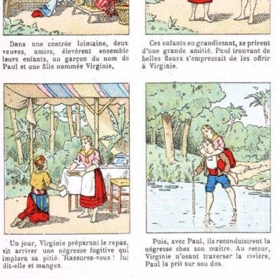 Paul et Virginie (9 vignettes, Au Bon Marché, Paris, Minot, 1899)