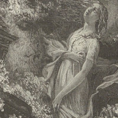 « Elle parut un ange, qui prend son vol vers le ciel » (Paul et Virginie, Lemerre, 1867) - De La Charlerie