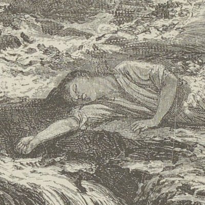 Paul rejeté par les flots (Paul et Virginie, Lemerre, 1867) - De La Charlerie